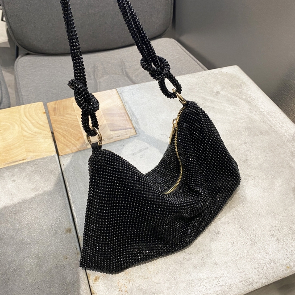 Black Rhinestone Bag - Picture 5 of 11
